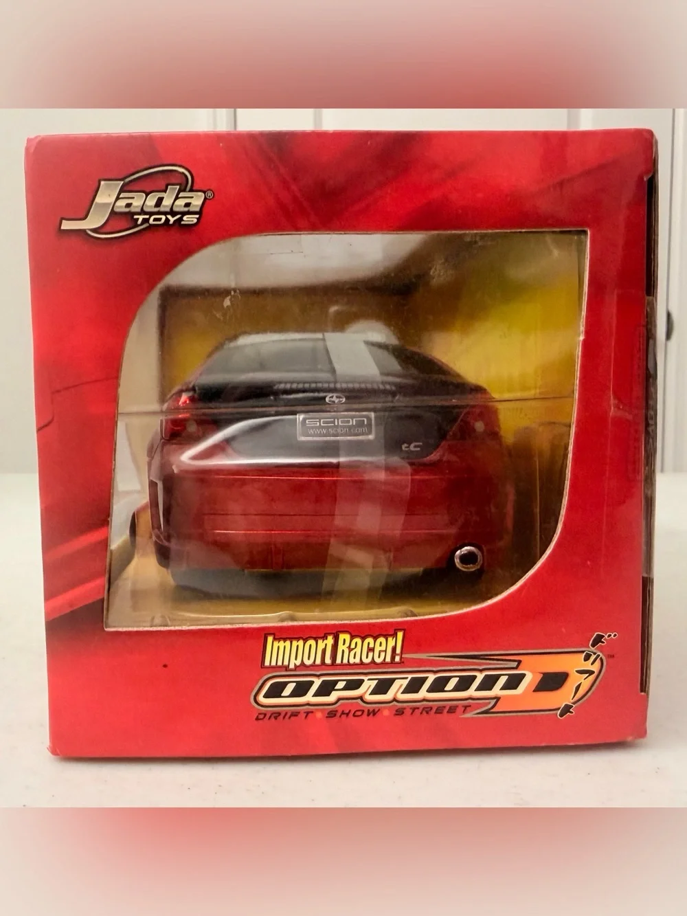 Jada Toys Import Racer Option D Scion tC 1/24 Diecast Red Factory Sealed 2005